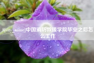 济南中国消防救援学院毕业之后怎么工作