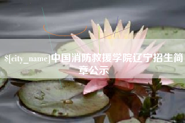 济南中国消防救援学院辽宁招生简章公示