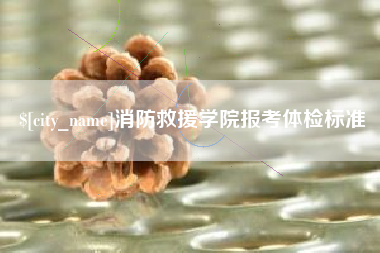 济南消防救援学院报考体检标准