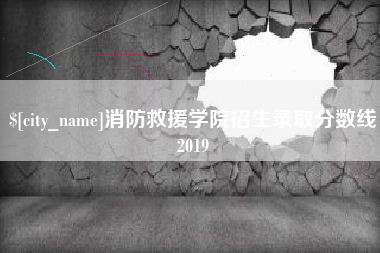 济南消防救援学院招生录取分数线2019