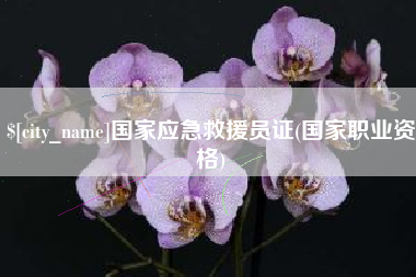 济南国家应急救援员证(国家职业资格)