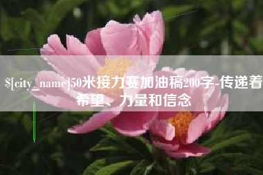济南50米接力赛加油稿200字-传递着希望、力量和信念