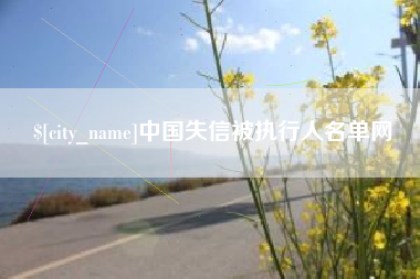 济南中国失信被执行人名单网