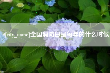 济南全国消防日是每年的什么时候