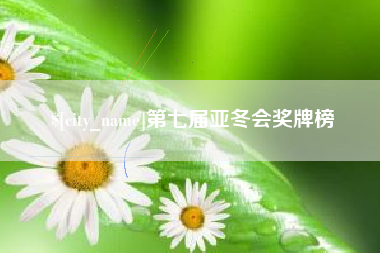 济南第七届亚冬会奖牌榜