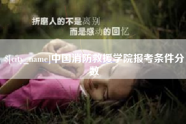 济南中国消防救援学院报考条件分数