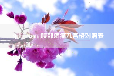 济南腹部疼痛九宫格对照表