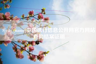 济南中国执行信息公开网官方网站查询结案证明
