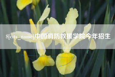 济南中国消防救援学院今年招生