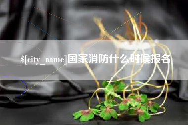 济南国家消防什么时候报名
