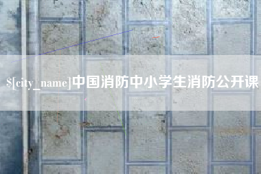 济南中国消防中小学生消防公开课