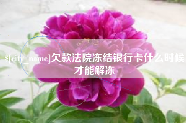 济南欠款法院冻结银行卡什么时候才能解冻