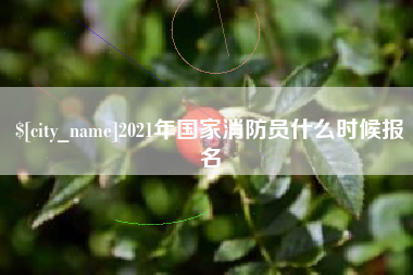 济南2021年国家消防员什么时候报名