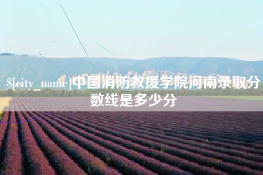 济南中国消防救援学院河南录取分数线是多少分