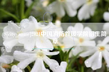 济南2021中国消防救援学院招生简章