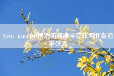 济南中国消防救援学院在河北省招多少人
