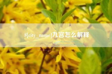 济南九宫怎么解释