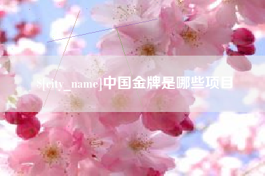 济南中国金牌是哪些项目