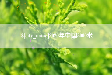 济南2020年中国5000米