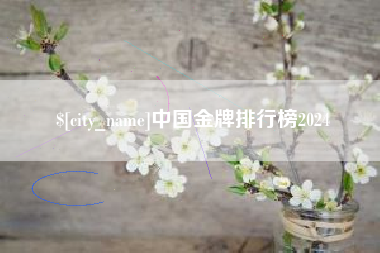 济南中国金牌排行榜2024